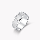 盛世琦缘pt950铂金戒指男款素圈白金戒指简约风潮牌实心宽面板戒男单戒 菱星戒指26号：9.8-10.3克