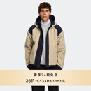 加拿大鹅（Canada Goose）【明星同款】Alberni男士双面羊毛抓绒飞行员夹克大鹅外套 7067M 9108 浅黄褐色/夜曲黑 L