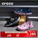 卡骆驰（CROCS）洞洞鞋贝雅卡骆班轻便耐磨一脚蹬休闲鞋|205089 黑色/白色-066 41 /42(260mm)