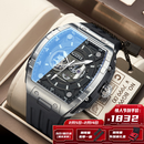 布加迪（BONEST GATTI）手表男士自动机械表德国防水酒桶型腕表2025新款情人节礼物送男友