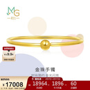 周生生情人节礼物足金光面黄金手镯传承素圈圆棍90194K计价06圈11.9克