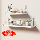 安尔雅墙上置物架免打孔墙壁挂墙面厨房一字隔板搁板木板书架收纳架子1