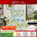 富安娜家纺毛毯 双人加大空调毯午睡毯法兰绒毯子 邂逅阳光180*200cm 绿