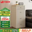 虎牌家用型保险柜大容量床头柜隐藏式玄关柜办公智能指纹保险箱珠宝收纳柜防盗防搬走2026新款保管柜 【升级2.0】高106cm-奶油白 指纹密码款