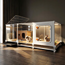 蔻丝透明兔笼子家用室内大号带接粪托盘荷兰猪侏儒兔宠物专用豪华别墅