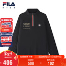 FILA【斐暖功能】斐乐儿童长袖T恤2025冬季男中大童加绒上衣