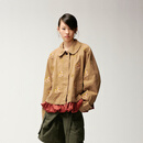 UOOYAA/乌丫2026春季新款「奇幻嘉年华」古典木马巴尔马肯短风衣 卡其 S