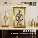 丽声（RHYTHM）日本品牌高端机械座钟摆件书房卧室金属钟表发条桌面钟客厅26新款 CRJ761WR18 164*261mm