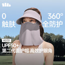 蕉下（beneunder）防晒帽子遮阳帽女磁吸防晒面罩口罩太阳帽登山帽男薄烟紫