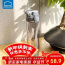 乐扣乐扣（LOCK&LOCK）人鱼线塑料运动水杯夏天便携水壶带刻度提手男女水杯子700ML灰色