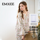 嫚熙（EMXEE）【唐艺昕同款】春夏孕妇丝麻棉哺乳睡衣产妇胸垫月子服家居服L码