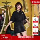 BOY LONDON【满天星】春夏男女同款短袖渐变烫钻印花时尚T恤N01107 黑色 L