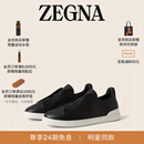 Zegna【明星同款】杰尼亚男鞋Triple Stitch™SECONDSKIN奢华休闲鞋 黑色 42.5 (8.5)