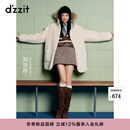 DZZIT地素短裤冬季复古千金风千鸟格包边设计裙裤女3J4Q1503W 黄褐色 S