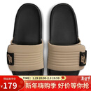 耐克NIKE运动拖鞋男子一字拖OFFCOURT休闲鞋DQ9624-004黑卡其42.5