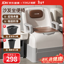 怡辉（YIHUI）坐便器老年人移动马桶移动式坐便椅凳孕妇卧室用便携式蹲便改坐便