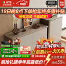 艾优尚卧室实木斗柜客厅储物柜床尾置物柜抽屉收纳斗橱靠墙立柜 卡其灰 三斗柜（胡桃木纹）