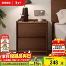 家逸实木床头柜卧室轻奢高级感简约小户型收纳边柜子置物架2025全新款