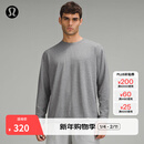 lululemon丨Relaxed Fit 男士训练宽松剪裁长袖 T 恤 LM3DIFS 杂色黑 M