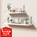 安尔雅墙上置物架免打孔墙壁挂墙面厨房一字隔板搁板木板书架收纳架子1