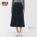 MUJI 女式 弹力灯芯绒 窄裙 长半身裙 裙子女装女款 25年冬季BE1XWA5A 藏青色 M （160/66A）