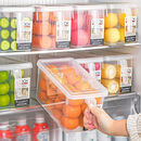 【拍一发六】食品级保鲜盒冰箱收纳整理神器蔬菜水果收纳盒lrx 【拍一发六】4L大容量透明带盖把手