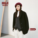MUJI 羊毛 麦尔登呢 贝雷帽 女帽子 秋冬 画家帽 DBE40A4A 深紫红色 57-59cm