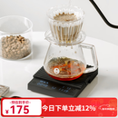 泰摩 黑镜BASIC意式手冲咖啡秤 吧台可计时称重咖啡电子称  0.1g-2kg 黑镜basic3咖啡电子秤-黑色