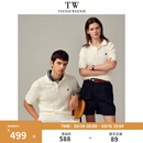 Teenie Weenie Men小熊男装春夏新款短袖男复古老钱风休闲百搭绞花针织毛衫上衣 象牙白 M