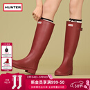 HUNTER【修饰腿型】户外露营女鞋Refined防水防滑高筒靴长筒靴网红女靴 军红色/MLR 38