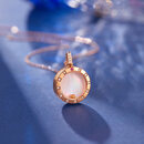 喜钻18K金钻石吊坠女项坠锁骨链天然真钻简约百搭送女友38女神礼物 金重约2.85g-J15175