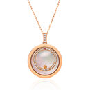 喜钻18K金钻石吊坠女项坠锁骨链天然真钻简约百搭送女友38女神礼物 金重约2.67g-J15174