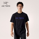 ARC'TERYX始祖鸟 KRAGG SL COTTON SKY PILOT SS1 SS  男子 棉质短袖T恤 BLACK / FLUIDITY/黑色/水波蓝 M