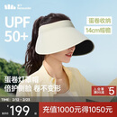 蕉下（beneunder）蛋卷灯罩帽大檐空顶帽防晒帽女遮阳帽登山帽太阳帽男UL712白