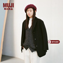 MUJI 羊毛 麦尔登呢 贝雷帽 女帽子 秋冬 画家帽 DBE40A4A 深紫红色 57-59cm