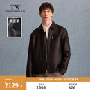 Teenie Weenie小熊男装皮衣2025春季新款黑色翻领潮流时尚夹克外套 黑色 M