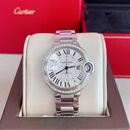 卡地亚（Cartier）【二手99新】卡地亚（Cartier ）男表女表情侣款蓝气球系列石英/自动机械外圈后镶钻二手奢侈品腕表 33表径 W4BB0023 原钻蓝气球钢带