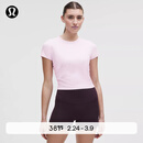 lululemon丨All It Takes 女士运动 T 恤 *罗纹 Nulu™芯吸 LW3GV0S 柔纱粉 S /6