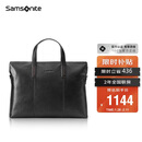 新秀丽（Samsonite）男士手提包13英寸电脑包休闲通勤文件袋牛皮革公文包TK9*09001