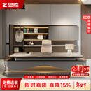 忠胜办公家具高档老板办公桌办公室E0级环保轻奢总裁董事长大班台老板桌椅 3.2米总裁桌【长柜款】+3.8米文件柜+总裁椅