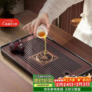 八千行茶盘托盘带排水家用实竹木小型茶台一体式办公室功夫干泡沥水茶具