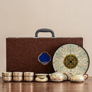 原和敦煌汝窑功夫茶具套装家用轻奢高档陶瓷泡茶壶杯礼盒乔迁年会礼品