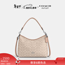 蔻驰（COACH）奥莱女士女包经典标志LAUREL 31号流浪包单肩包斜挎包腋下包礼物 SV/沙黄色/灰褐色