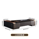 南啵丸办公桌老板桌高端极简木烤漆桌面总裁董事长办公室大班台 2.8米双柜老板桌