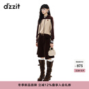 DZZIT【刘浩存同款】地素短裤2025冬新款美拉德灯芯绒五分裤女3J4Q104 棕色 M