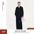 AUM【商场同款】AUM噢姆2025年冬季新款灯芯绒休闲拉链衬衫黑色长裤 黑色上装 M