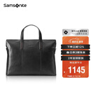 新秀丽（Samsonite）男士手提包13英寸电脑包休闲通勤文件袋牛皮革公文包TK9*09001