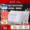 富安娜京爆 枕头芯颈椎枕芯决明子成人枕头两只深度睡眠枕一对装74*48cm