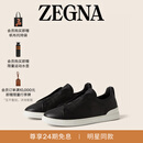 Zegna【明星同款】杰尼亚男鞋Triple Stitch™SECONDSKIN奢华休闲鞋 黑色 42 (8)