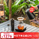 泰摩进阶手冲咖啡壶套装 磨豆机温控壶咖啡器具新年礼盒生日礼物 进阶型套装-【栗子S3曜石黑】